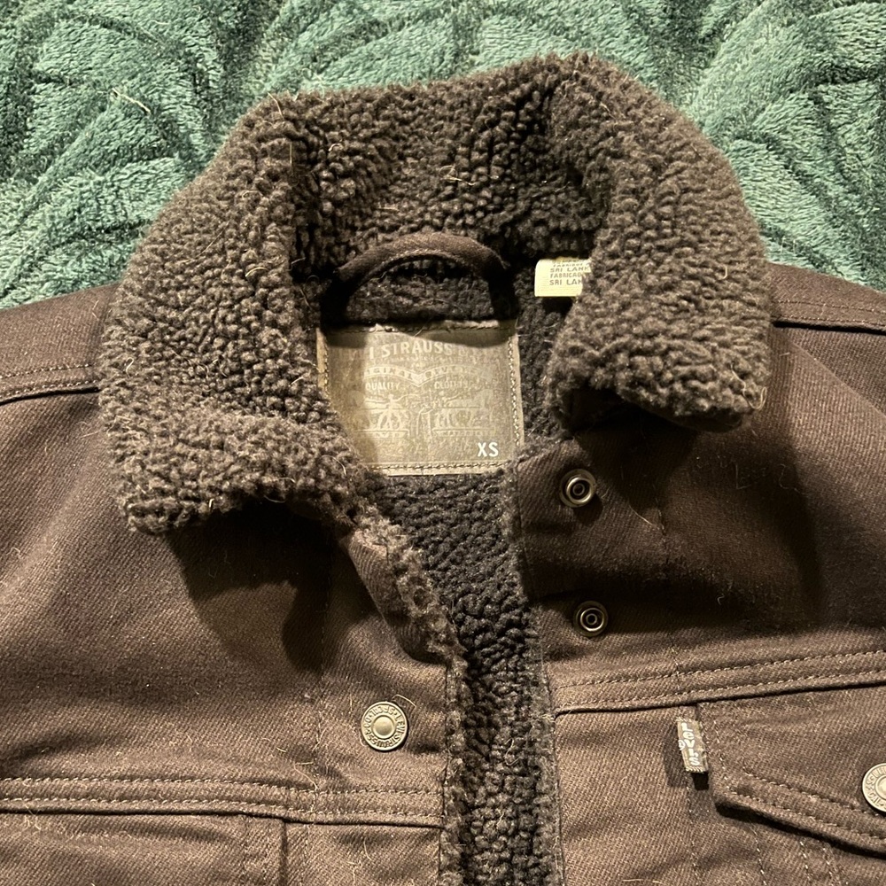 Levi's Black Sherpa-Lined Trucker Jacket